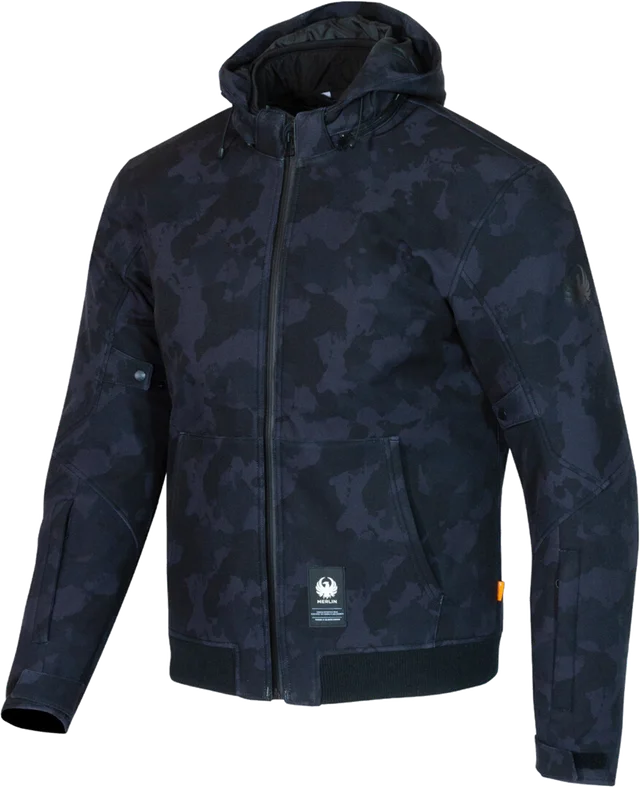 Merlin Torque D3O waterproof Motorcycle Zip Hoodie, black/camouflage