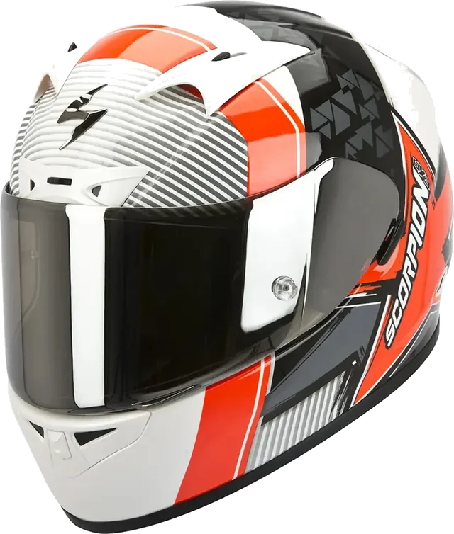 Scorpion Exo 710 Air Crystal White/Red/Black Gloss