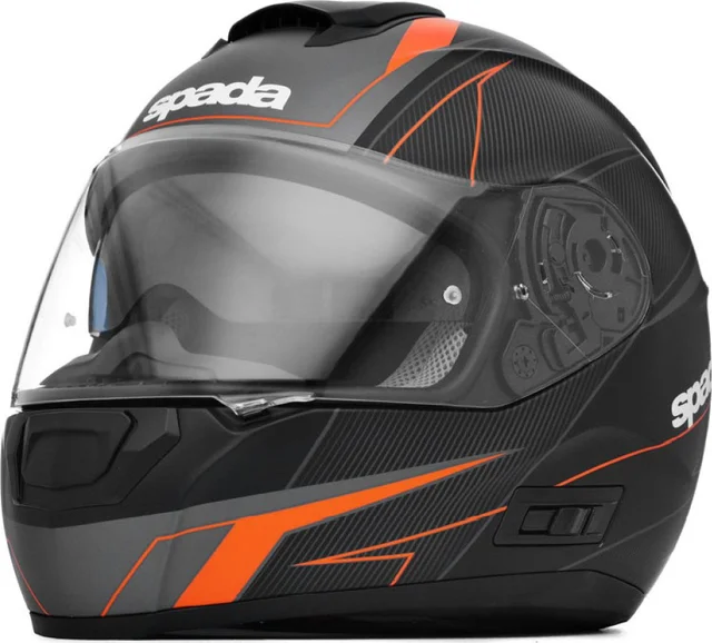 Spada SP16 Linear Helmet Matt Black Orange Silver, Matt Black Orange Silver