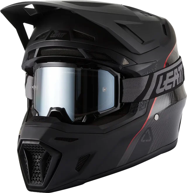 Leatt Moto 9.5 Carbon V27 Motocross Helmet with Goggles, Carbon
