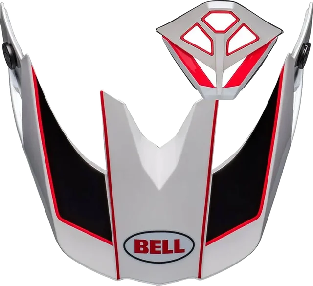 Bell Moto-10 Rhythm Visor/Mouthpiece Kit Helmet Accessories, white black