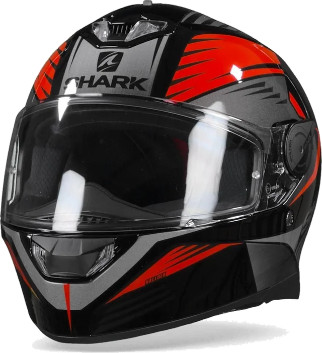 Shark Skwal 2.2 Hallder Black Red Anthracite KRA Full Face Helmet, Black Red Anthracite