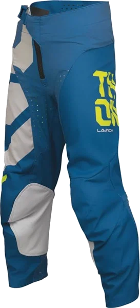 Thor Launchmode Forge Youth Pants, Blue/Grey/Flo Yellow