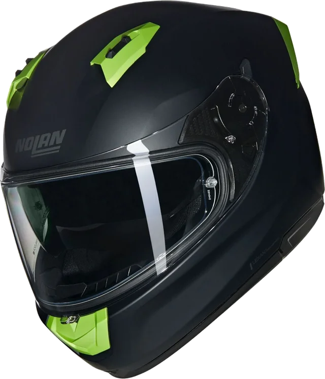 Nolan N60-6 Classico Nobile 311 Black Pulse Green Matt Full Face Helmet, Black Green Matt