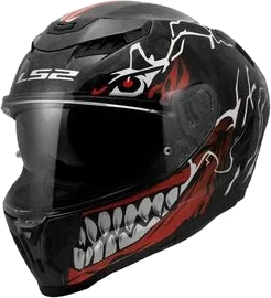 LS2 FF807 DRAGON INCUBUS, White/red