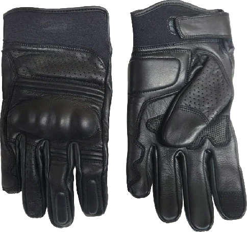 Motorcycle Gloves KTC 2533 Leather, black