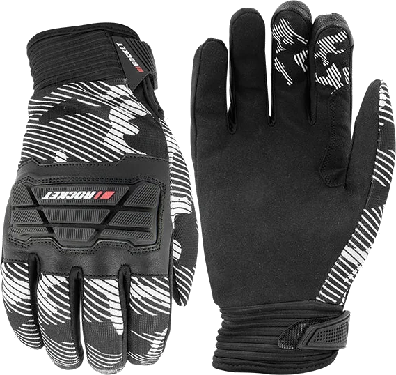 Joe Rocket Velocity Leather/Mesh Glove, hi viz black