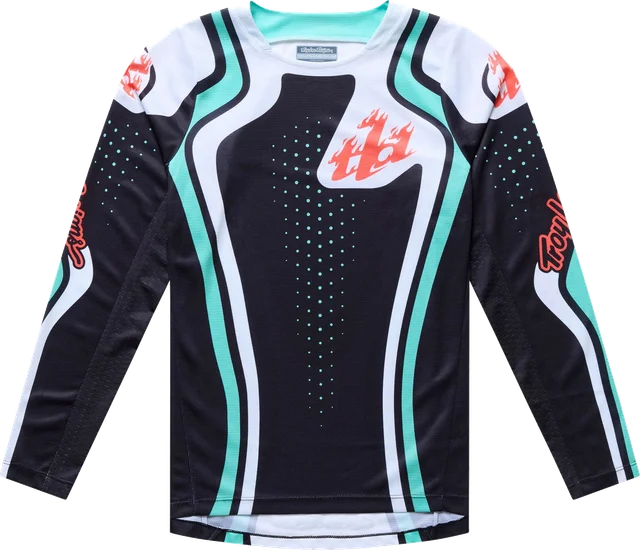 Troy Lee Designs Youth GP Pro LS Jersey Roller Black / Teal, BLACK / TEAL