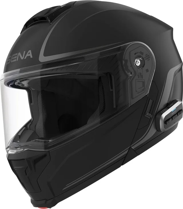 Sena Outrush 2 Modular Smart Motorcycle Helmet w/ Bluetooth & Mesh Intercom, matte black
