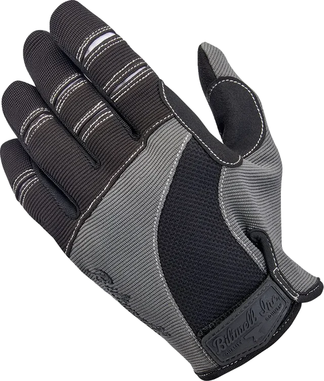Biltwell Moto Summer Gloves, Gray / Black