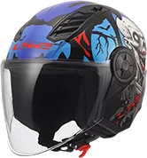 Ls2 Of616 Airflow 2 Zombie 2 Helmet Black Red Blue