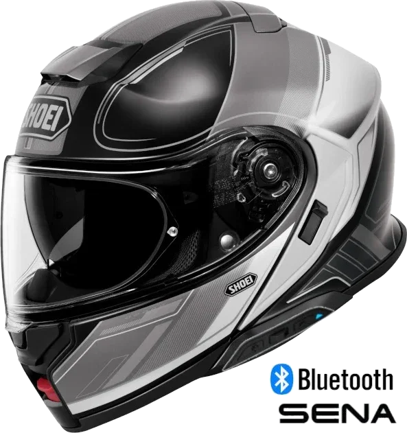 Shoei Neotec 3 Modular Bluetooth Helmet Sharpen TC-5 SRL 3 Installed