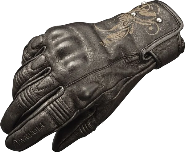Highway 21 Black Ivy Women's Leather Gloves, Black