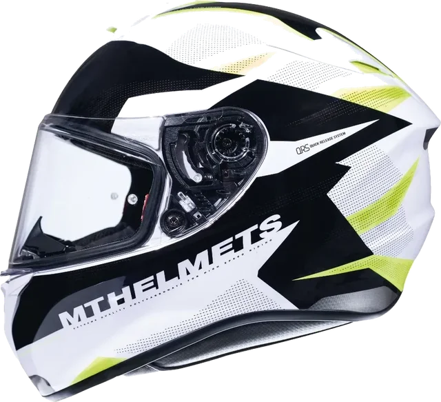 MT Helmets Targo Enjoy Full Face Helmet, Gloss Pearl Fluor Yellow