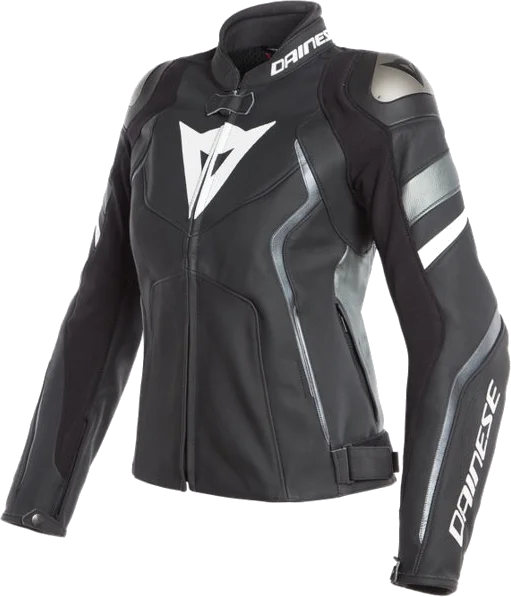Dainese Avro 4 Ladys Leather Jackets Matt Black Anthracite White