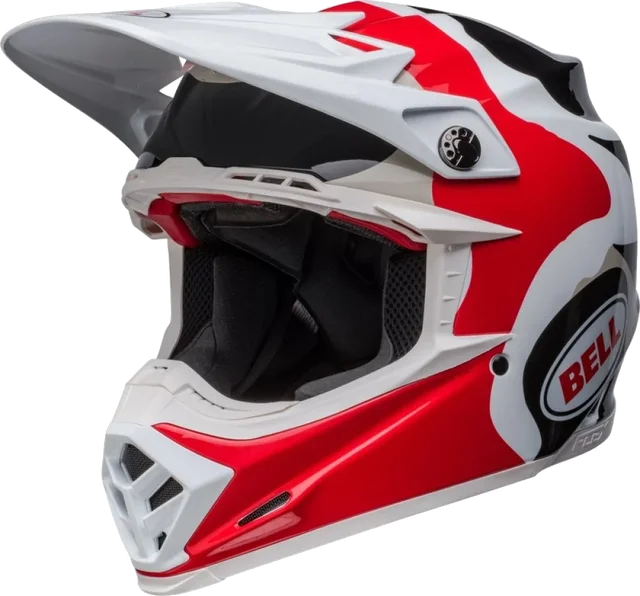 Bell Moto-9S Flex Helmet Hello Cousteau Reef, Gloss White/Red