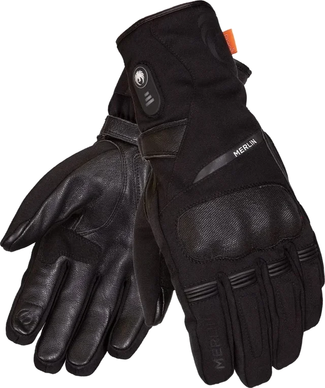 Merlin Summit Touring D3O Heatable Motorcycle Gloves, black