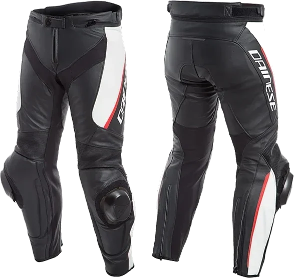 Dainese Delta 3 Leather Pants - 858 Black / White / Red