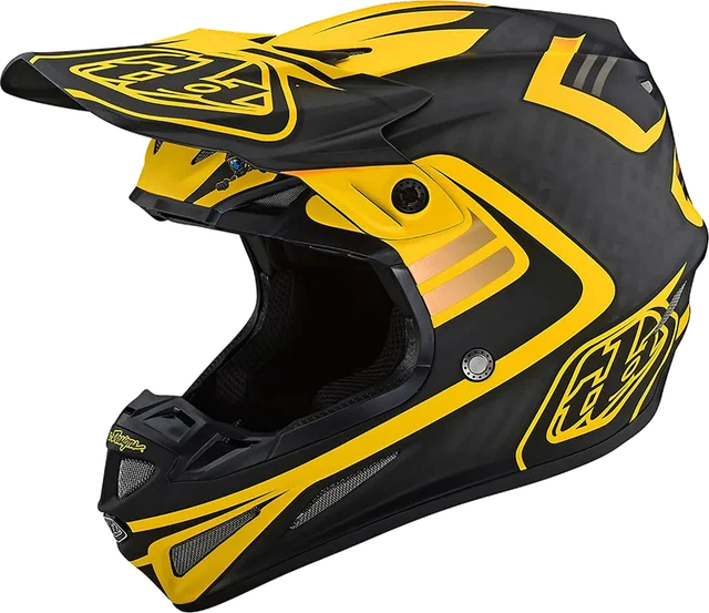 Troy lee designs Se4 Carbon Flash Motocross Helmet, black yellow