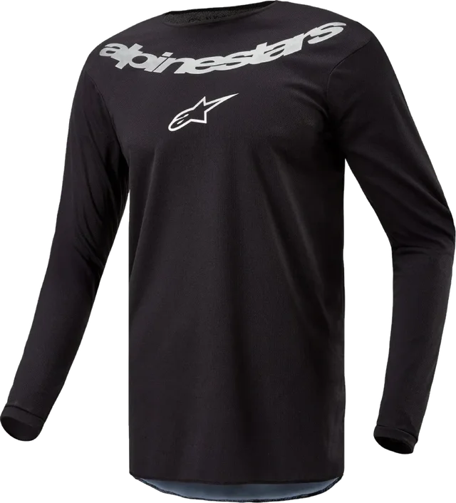 Alpinestars Fluid Graphite MX Jersey - Black/Silver, Black/Silver