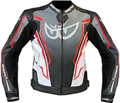 Berik Race-sport 2 Leather Jacket Black White Red