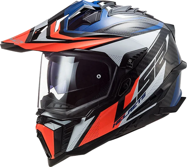 LS2 Helmets Explorer Carbon Focus Helmet, blue