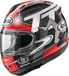 Arai Corsair X Limited Edition 2018 Isle of Man IOM TT Full Face Helmet, Red
