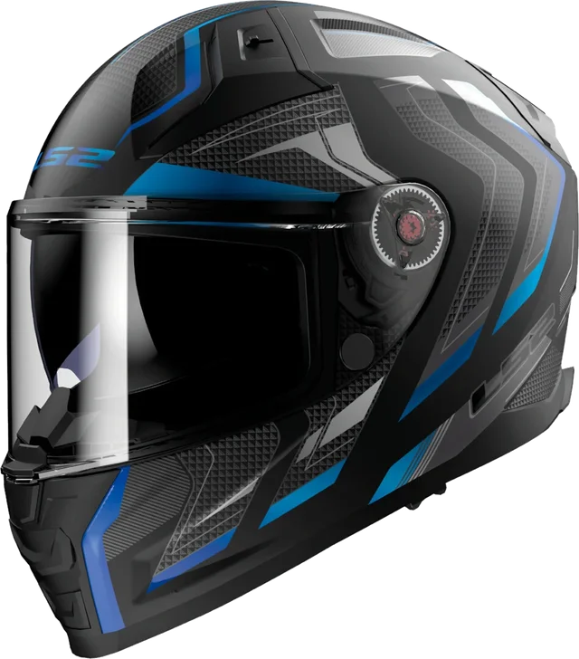 LS2 FF811 Vector II Alizer Matt White Silver, Matt Black Blue