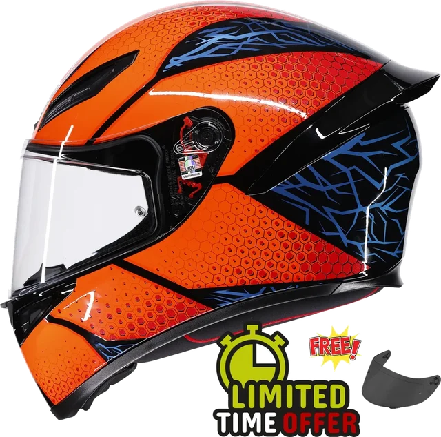 AGV K1-S Speedarmour Black / Orange / Blue - Free Dark Visor