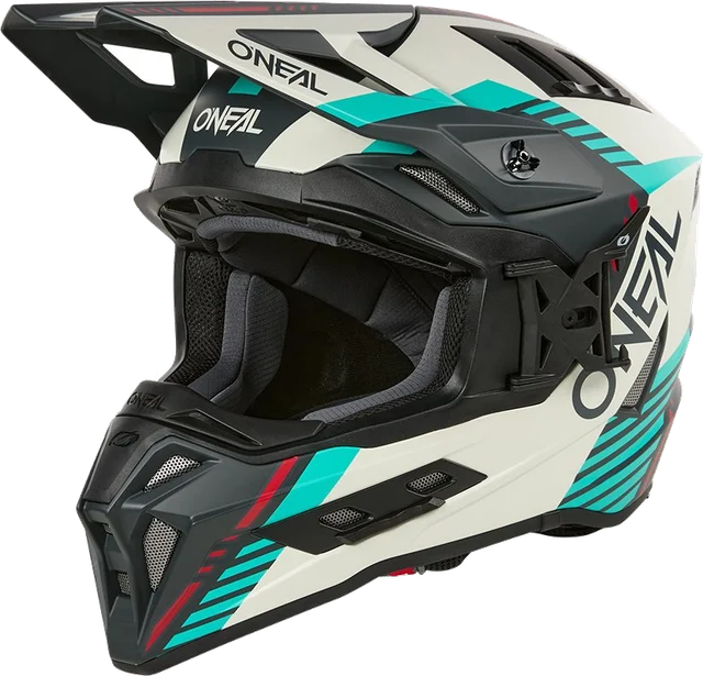 O'Neal ONEAL - MOTO EX-SRS Quin Grey / Blue-Green 2025, grey matt/turquoise