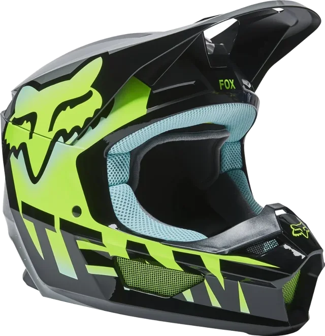 Fox Racing V1 Trice MX Helmet (Closeout), teal