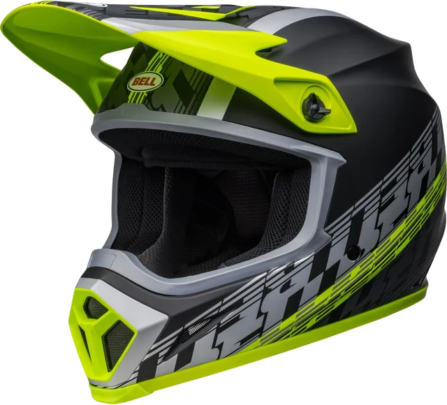 Bell Helmets Bell MX-9 MIPS Offset Helmet CLOSEOUT, matte black hiviz yellow