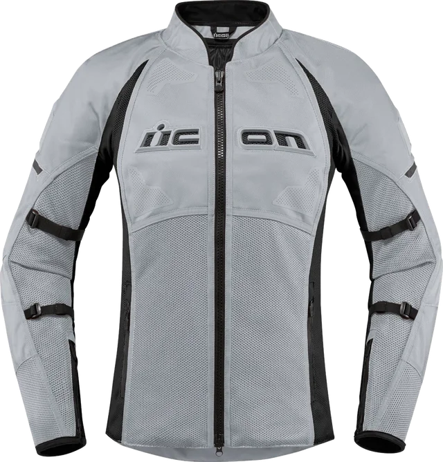 Icon Contra 2 Ladies Motorcycle Textile Jacket, grey