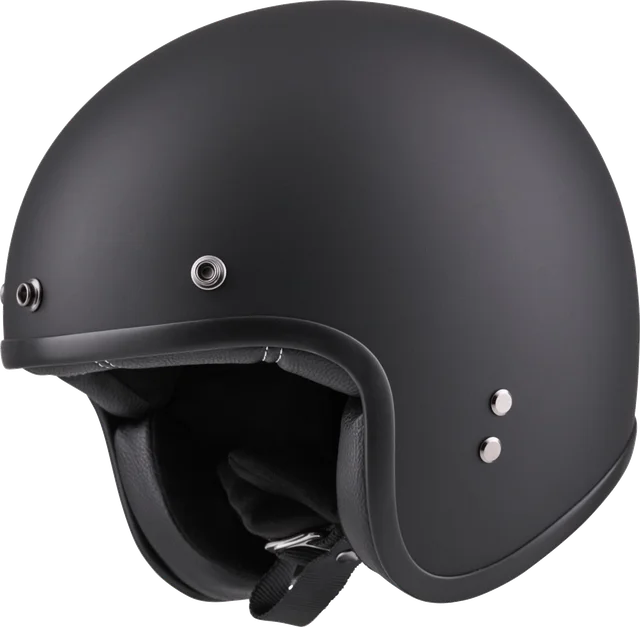 Peroz Jidre Matt Black Jet Helmet, black matt