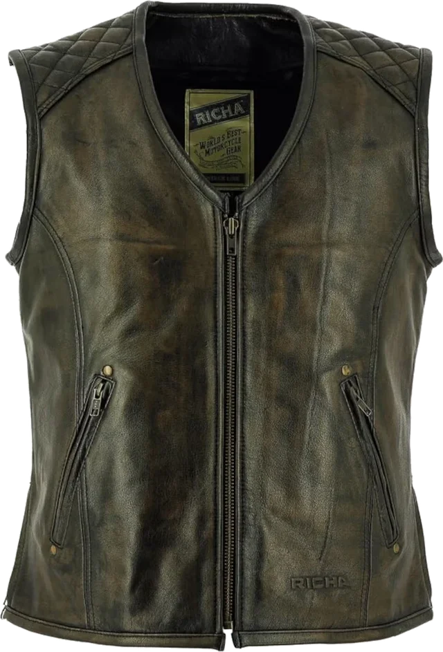 Richa Colt Gilet Motorcycle Vest, dark brown