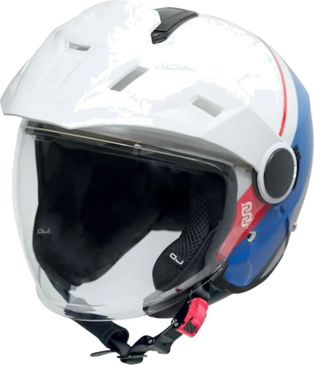 OJ Viaggio ADV Helmet White/Red/Blue Gloss