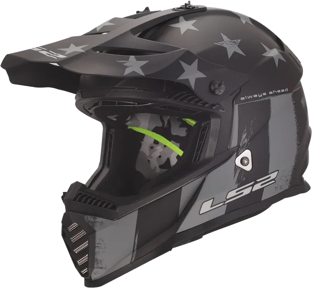 LS2 Helmets LS2 Gate Youth Battle Scar Helmet, matte gray black