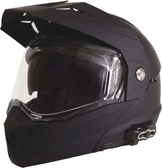 GMax Modular Motorcycle Helmet Bluetooth MD74, Matte Black