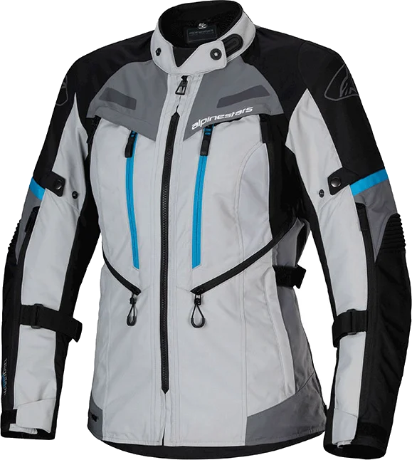 Alpinestars Stella Bogota Pro Drystar Jacket Cyan, Ice Grey / Black / Cyan