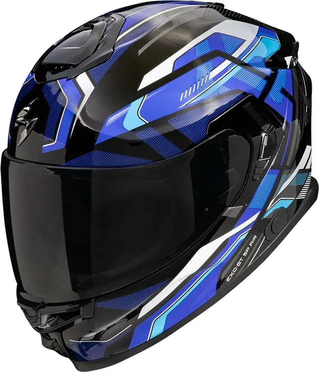 Scorpion Exo-gt SP Air Augusta Full Face Helmet, Black / Grey / Blue