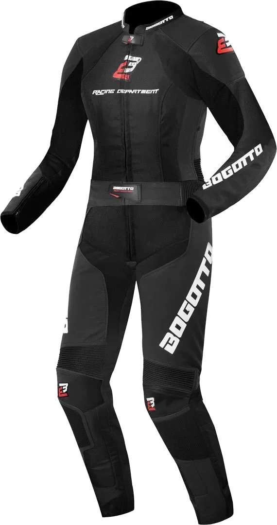 Bogotto Losail Two Piece Ladies Motorcycle Leather Suit, black