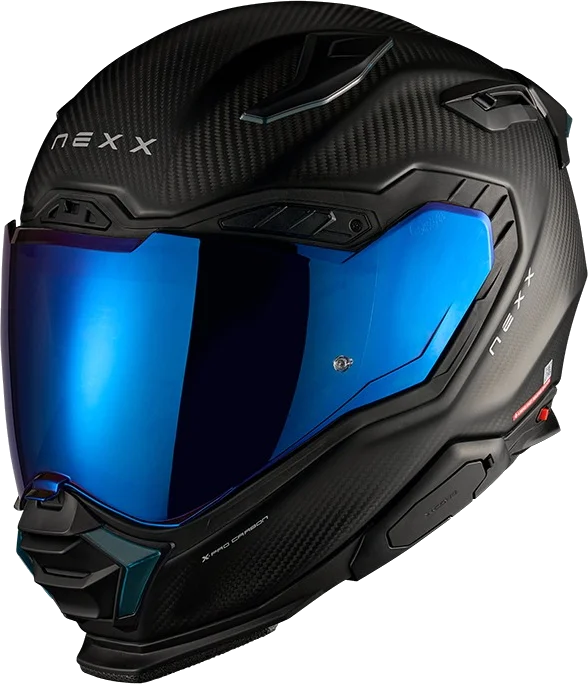 Nexx X.WST3 Zero Pro Helmet, Matte Carbon/Blue Iridium