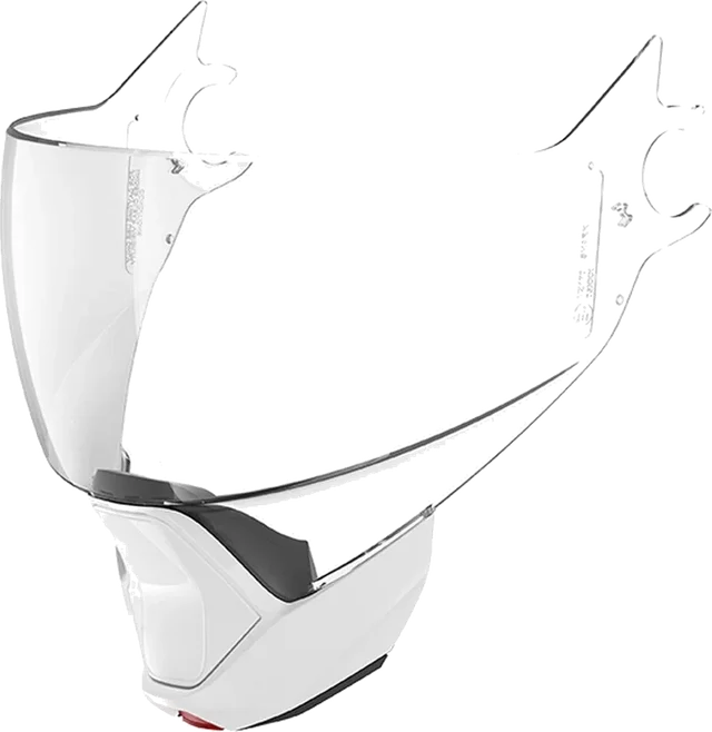 Shark Anti Scratch / Anti Fog Visor Clear With White Chin Guard For Evo Jet Helmets