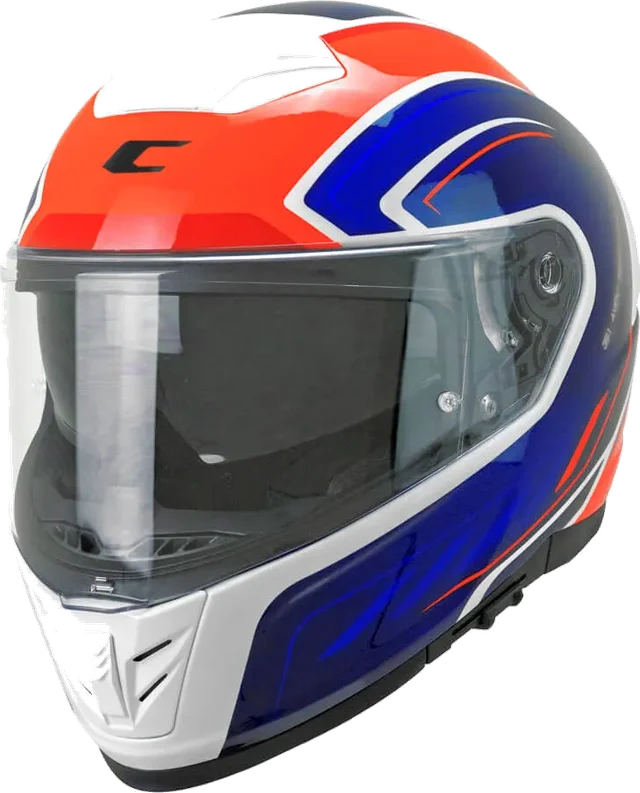 Cgm 361s Avent Race Full Face Helmet, White / Blue / Red