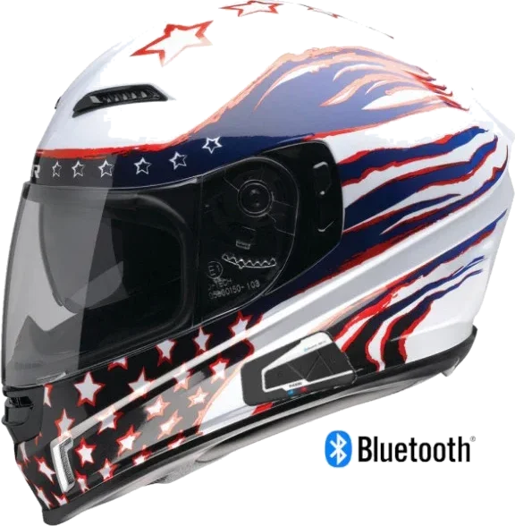 Z1R Jackal Full Face Bluetooh Helmet Patriot Red/White/Blue
