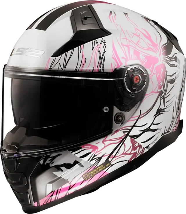 LS2 Vector II Helmet Darflo Gloss White/ Pink