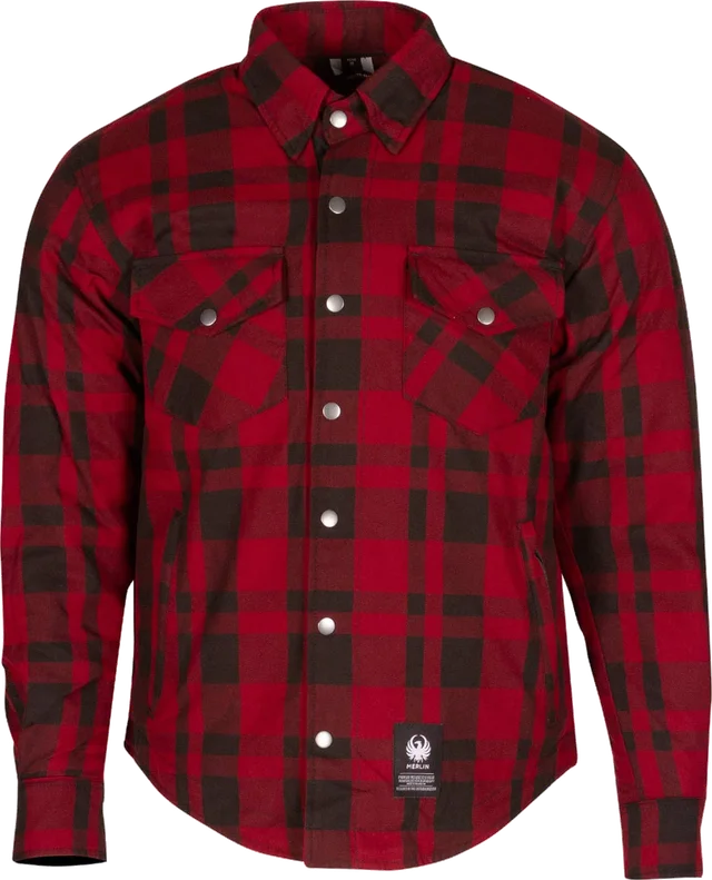 Merlin Axe Hydro Waterproof Kevlar Riding Shirt, red