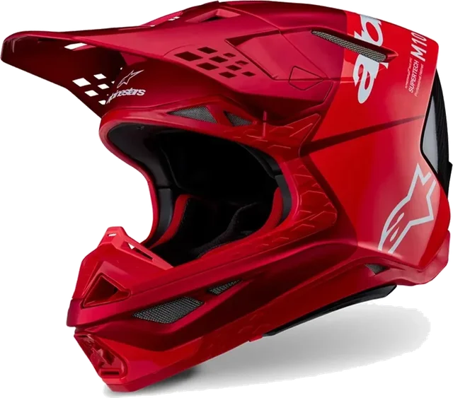 Alpinestars Supertech M10 Fame Helmet ECE 22.06 Flood Red Fluo/Red Mirror Glossy