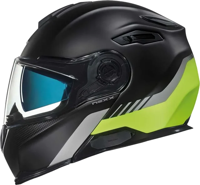 Nexx X.vilitur Latitude Modular Helmet, Matte Black/Hi-Viz Yellow