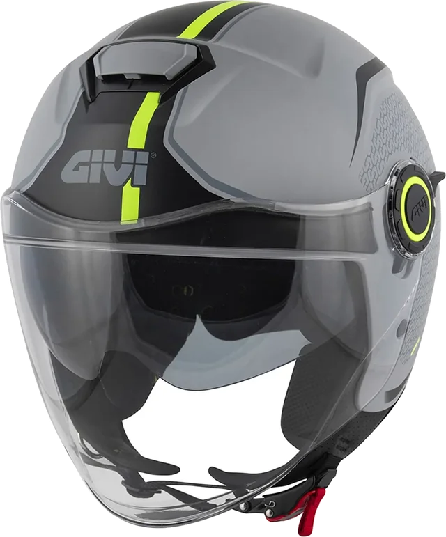 Givi Jet 12.5F Helmet Grey/Yellow Matt